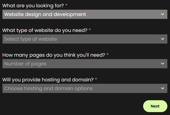 Website desing cost
