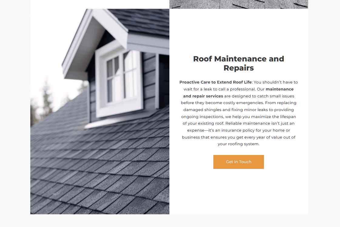 roofing company website design services