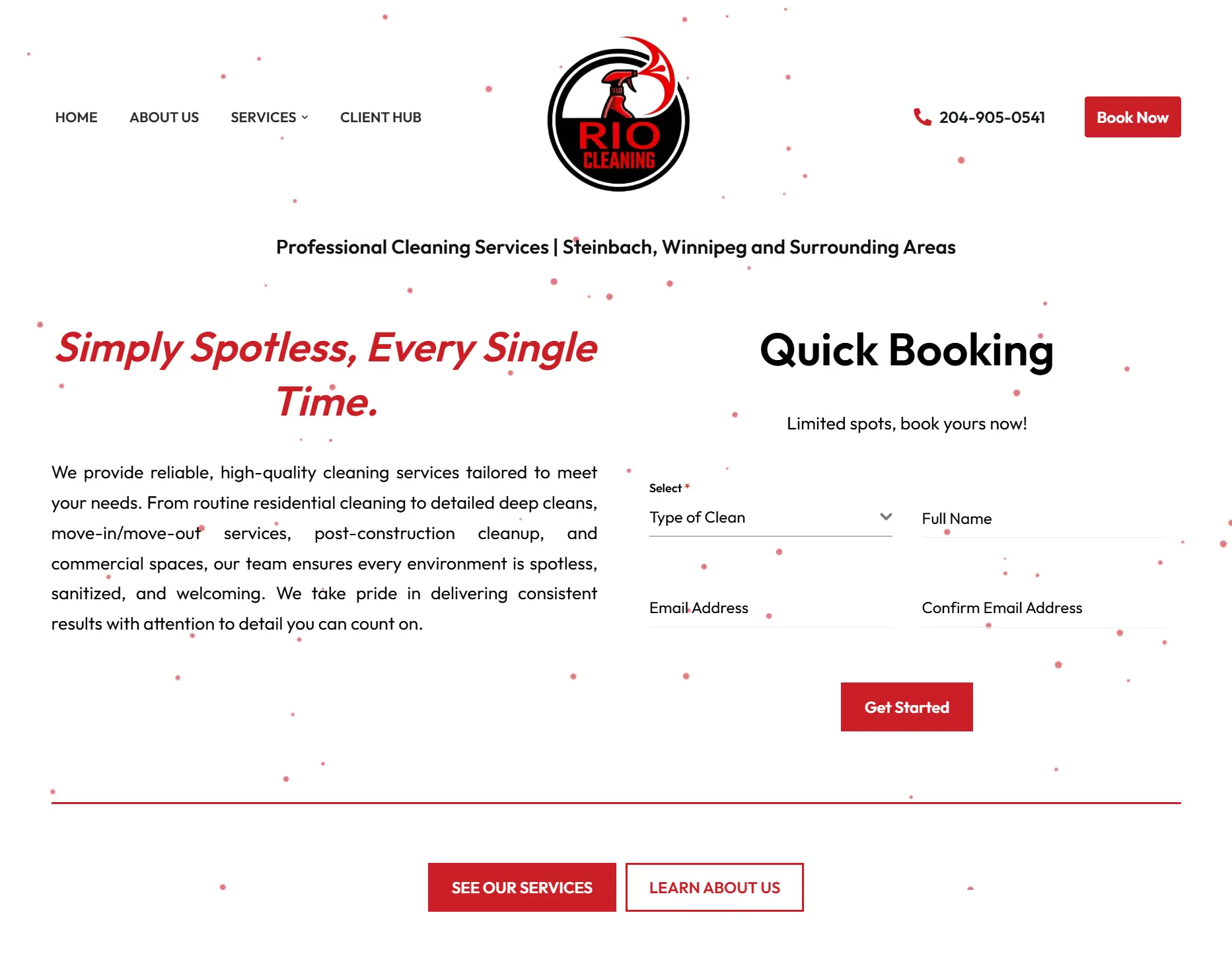Cleaning Company - Website design and SEO in Winnipeg