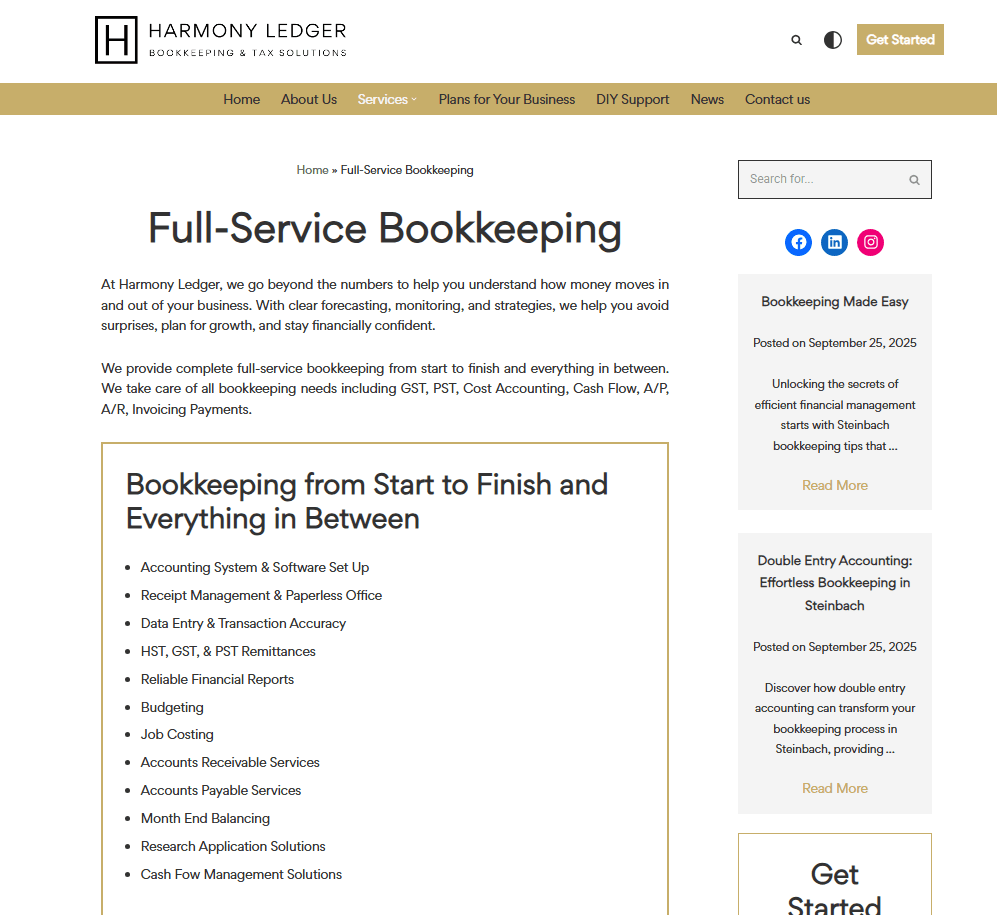 kreativekabbage website and digital services in steinbach featured work harmony ledger 1.png