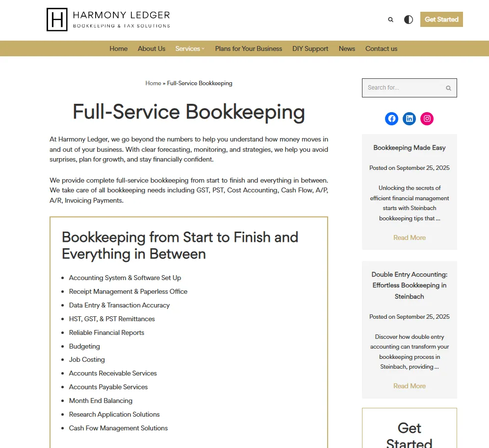 kreativekabbage website and digital services in steinbach featured work harmony ledger 1.png